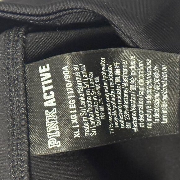 Pink Active Womens Black High-Waisted Leggings Sz XL legging - Picture 4 of 12